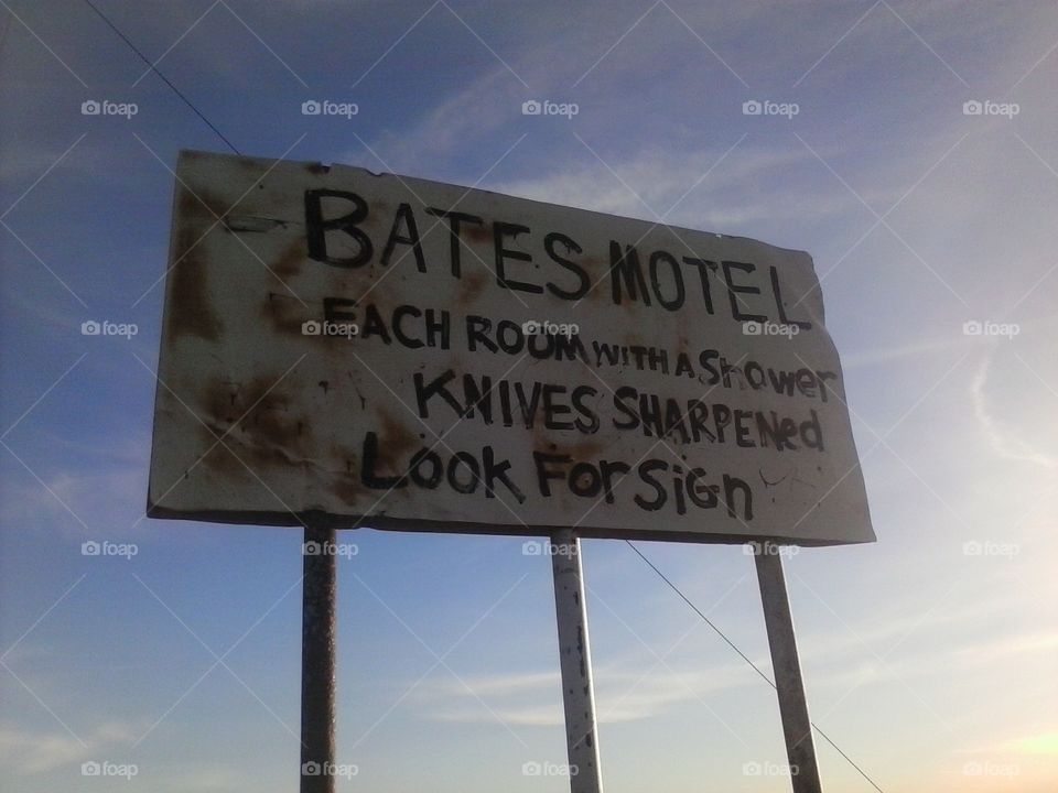 Bates Motel Sign 2. The other side of the sign