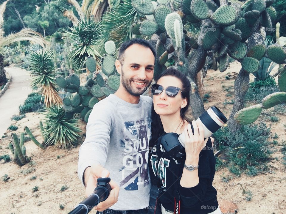 Selfie on a cactus plantation