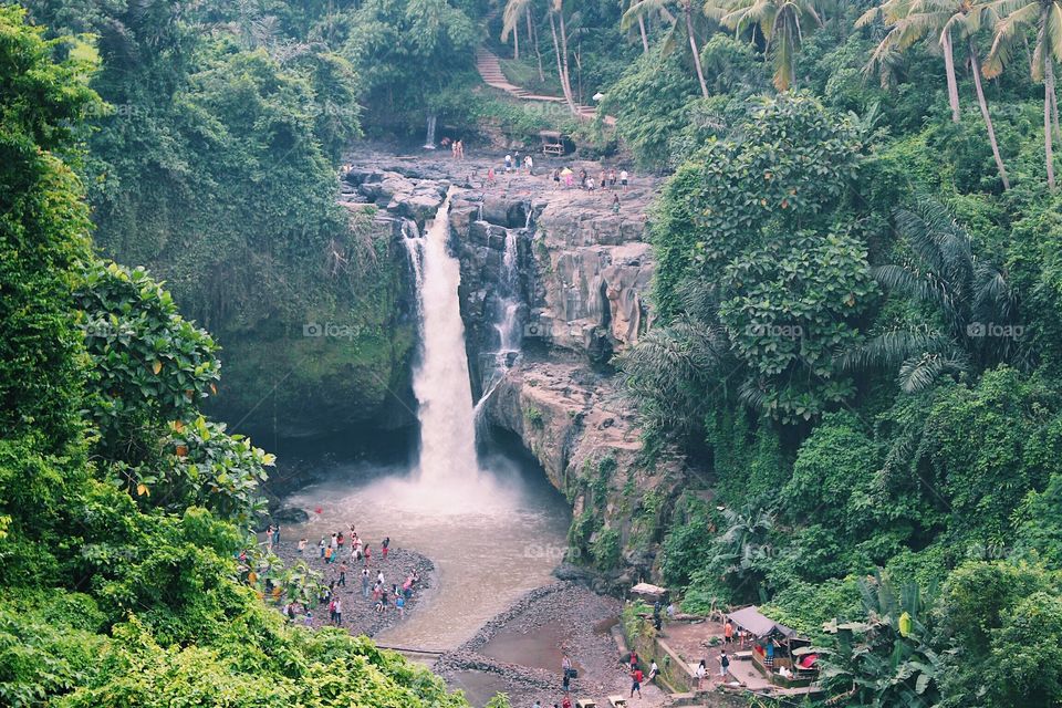 Beautiful tropical waterfall in Indonesia 