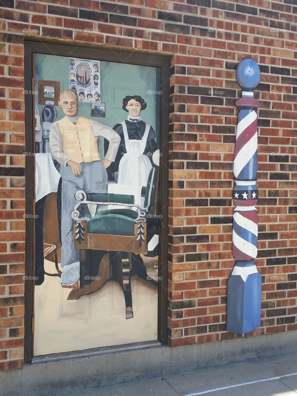 Barber shop mural