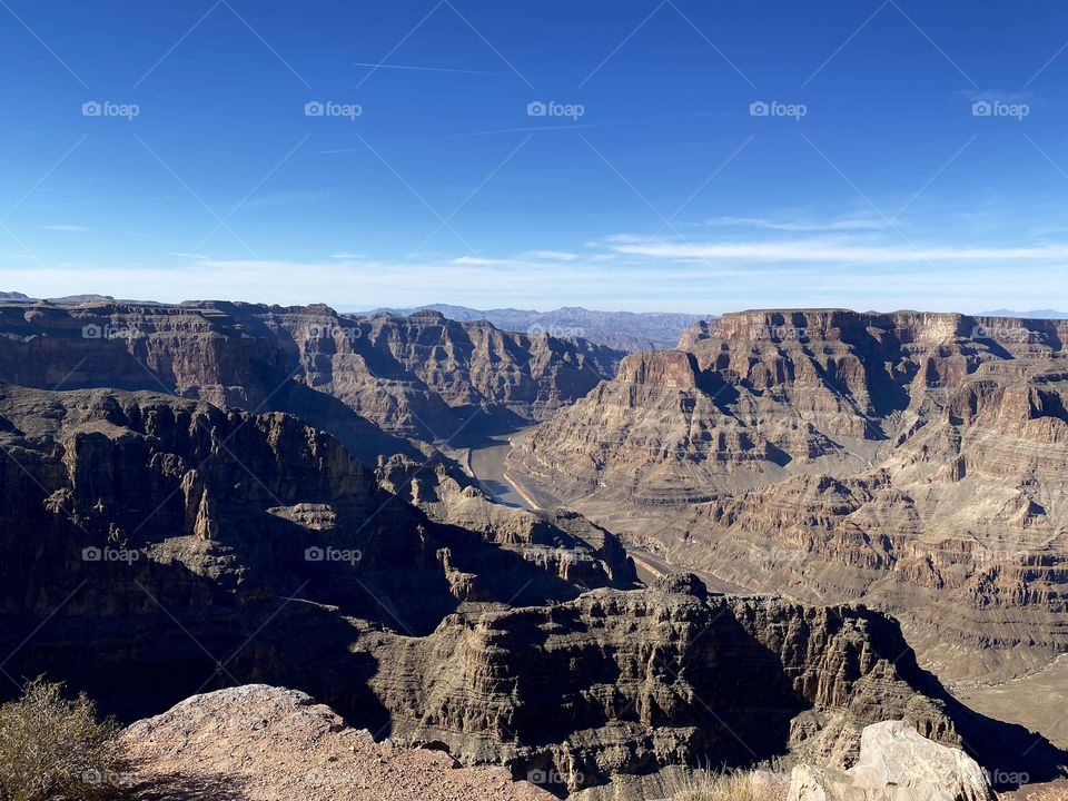 View of the Grand Canyon from Guano Point in Peach Springs Arizona 