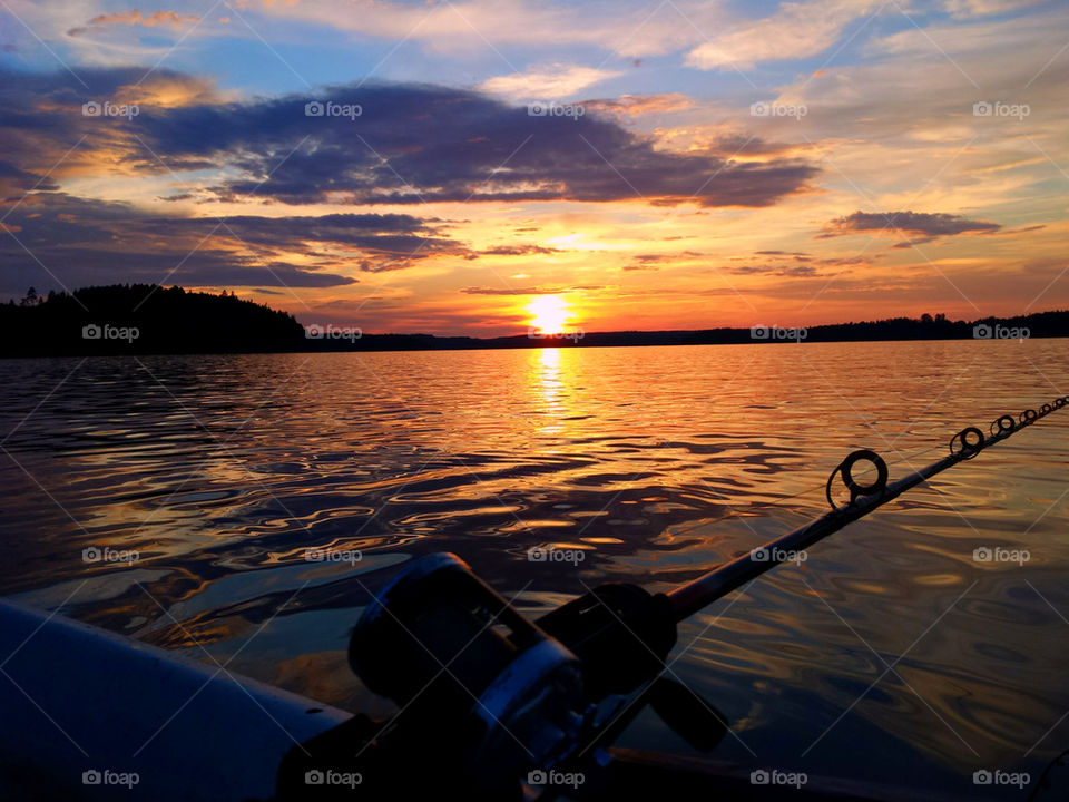 Sunset fishing