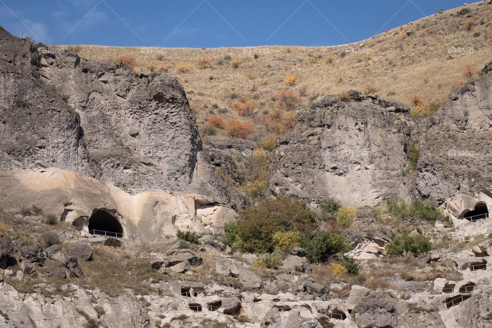 The famous cave town of Georgia, Vardzia cave monastery 