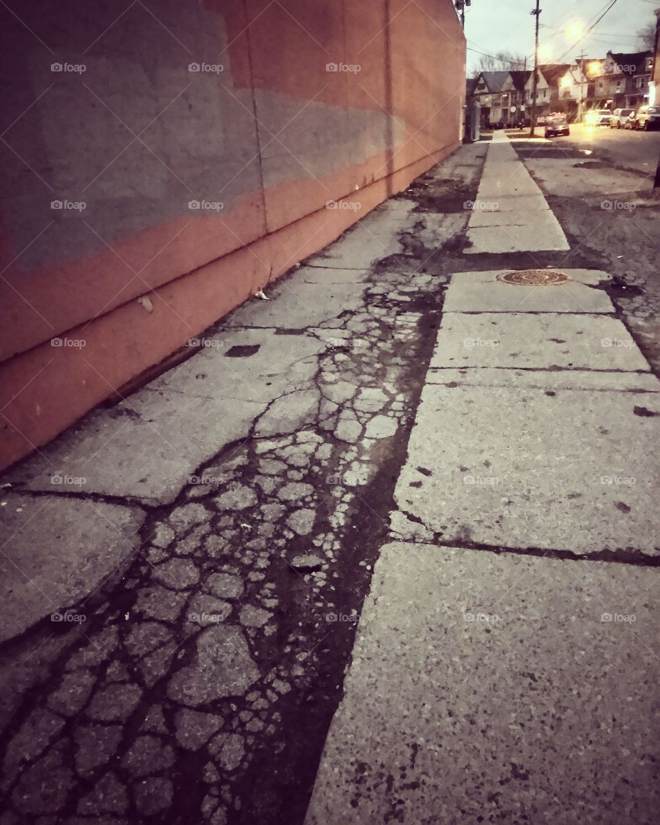 Street, Road, Pavement, No Person, Rain