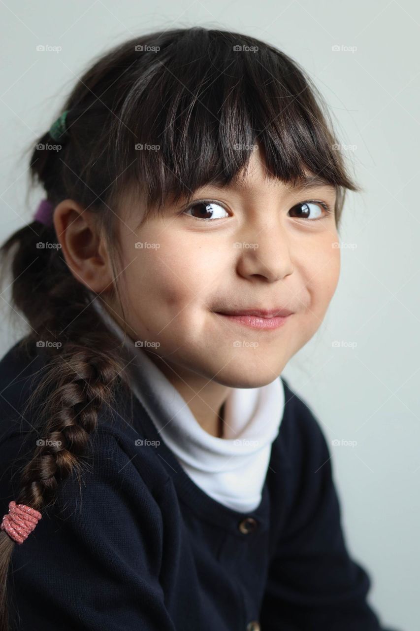 Portrait of a happy smiling cute girl