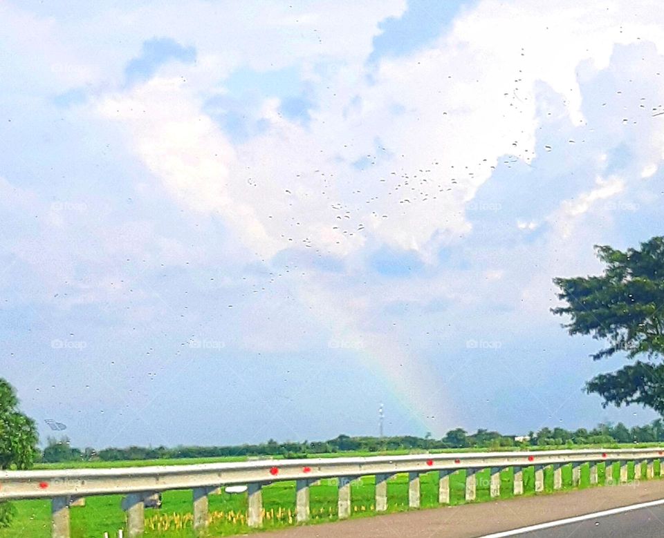 Beautiful panorama of the road