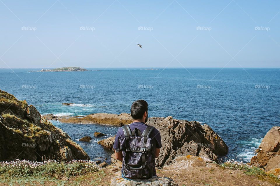 seascape from the mountains