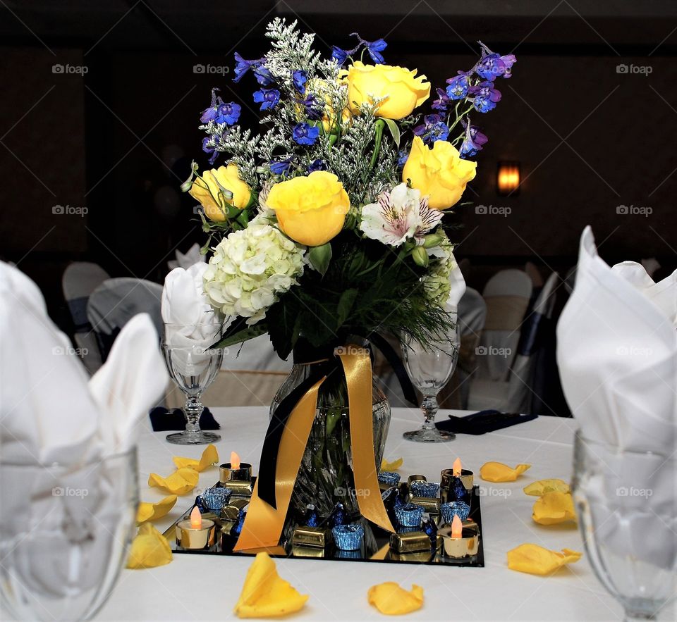 Formal dinner table setting 