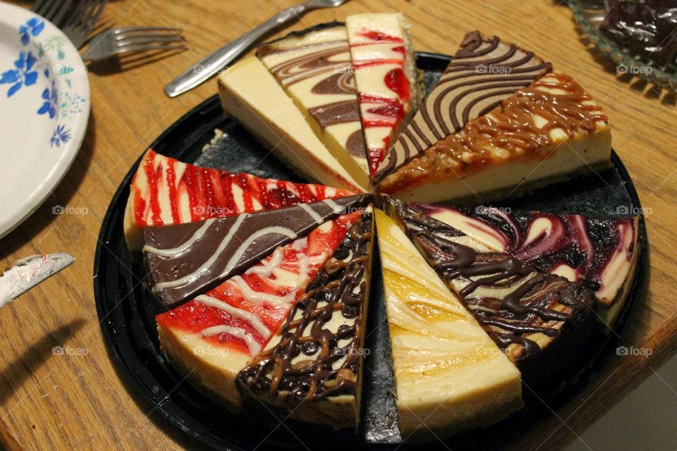 cheesecake. a delicious, multi flavor cheesecake