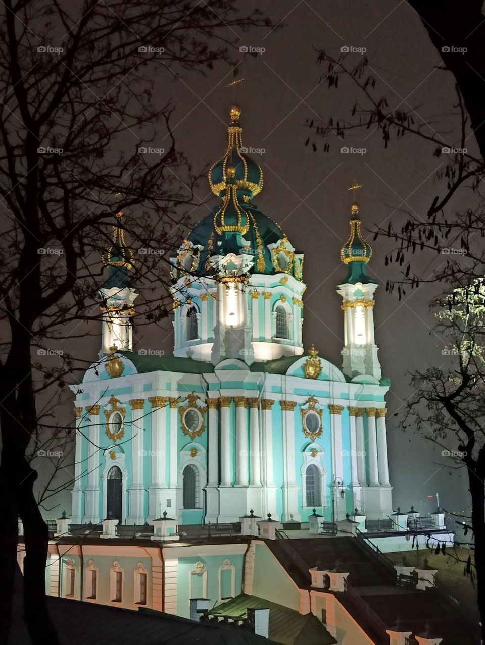 Architectural Marvels. Andrew's Church. Kyiv, Ukraine