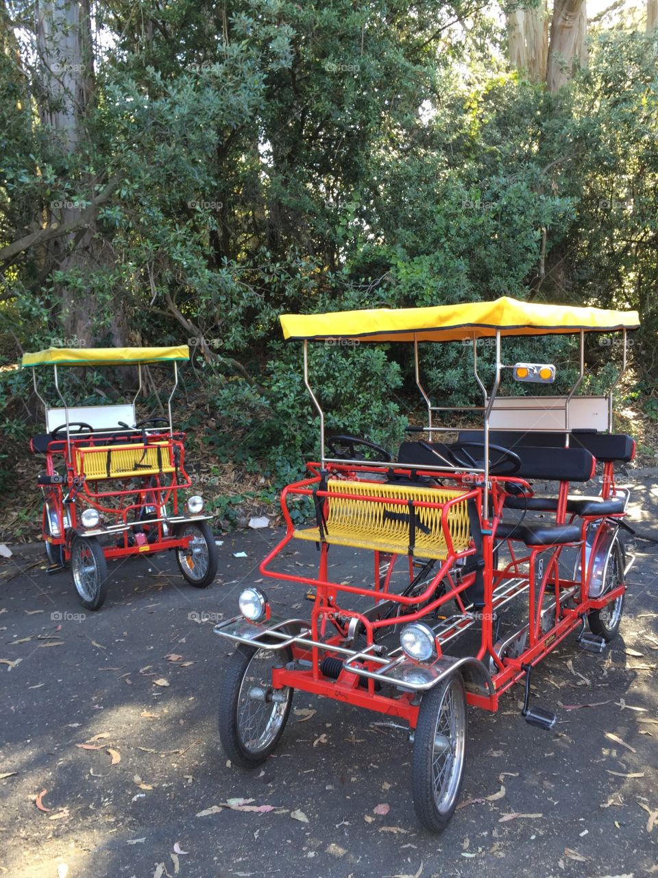 Innovative transportation for tourists, four wheeled, for seater pedal cycle