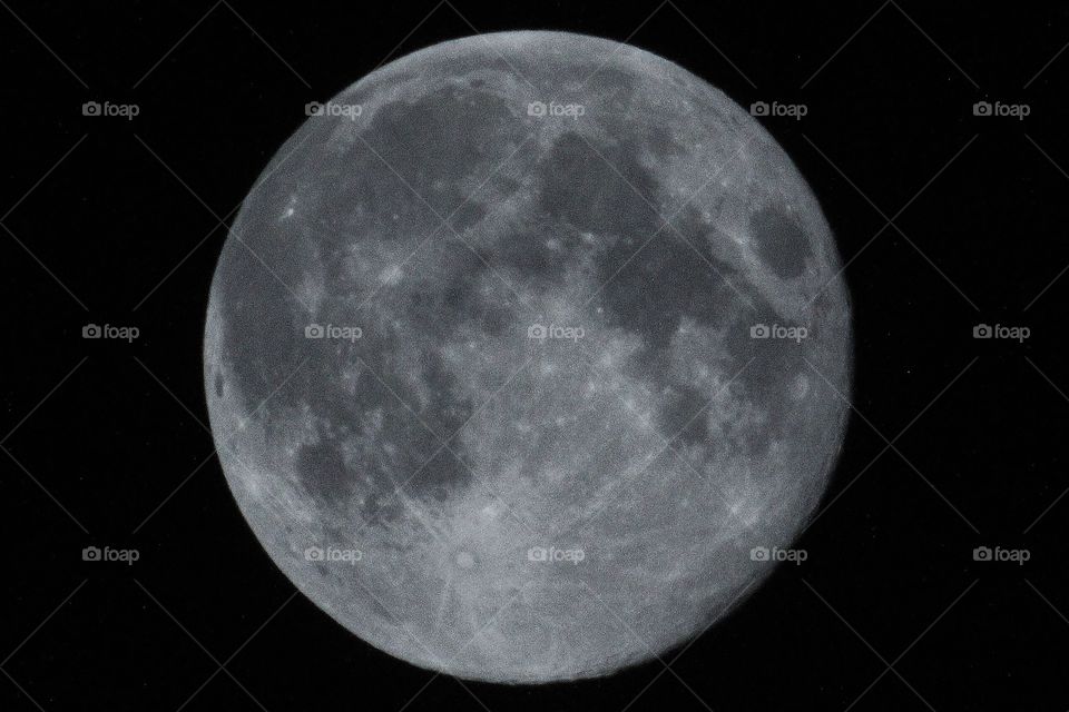 Close up of Moon. Close up of Fall Full Moon
