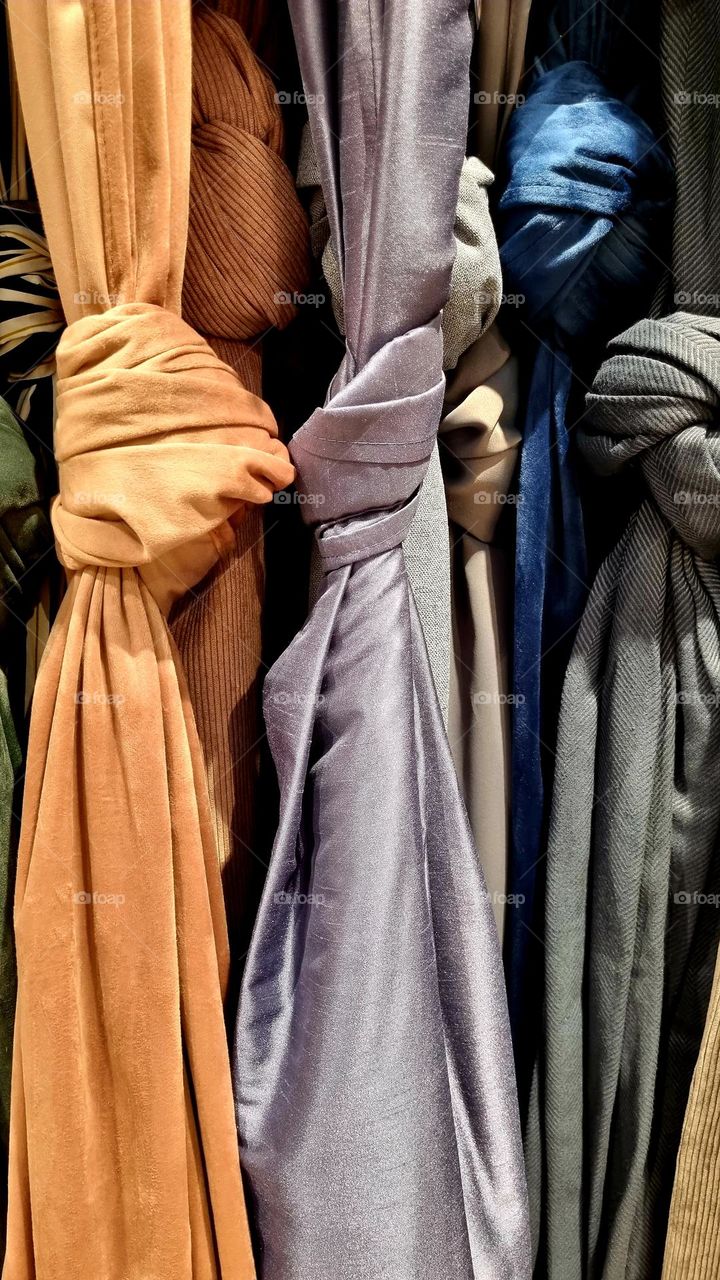 The texture of the fabrics