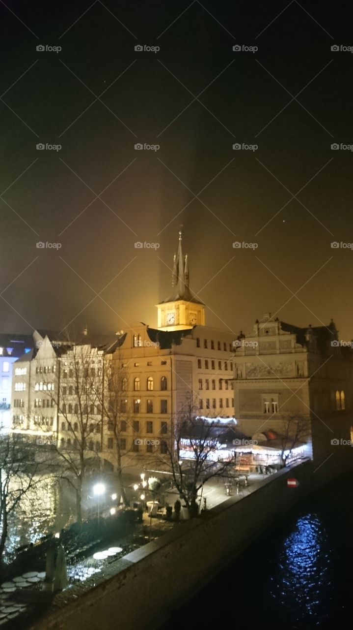 lights in prague - spring - evening