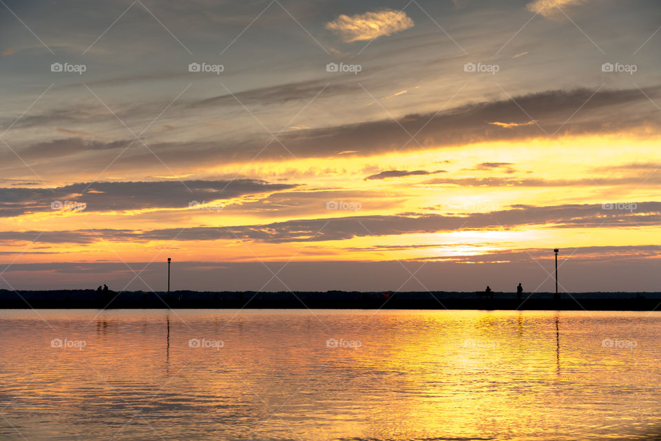 lake sunset