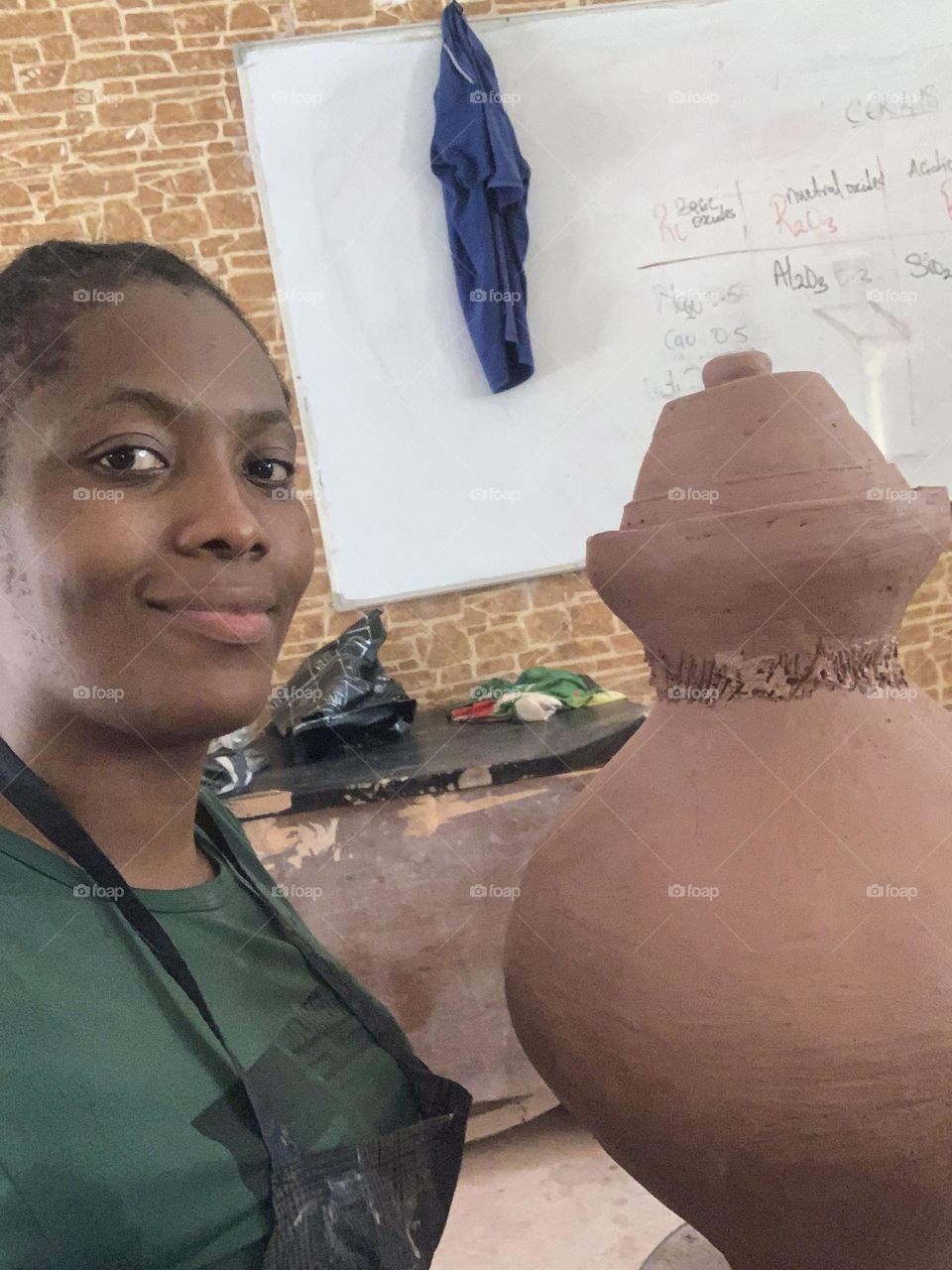Unfinished Nigeria ceremonial pot