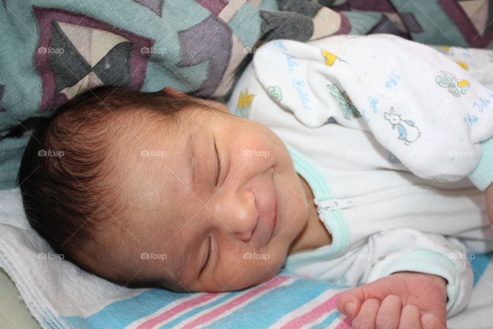 Portrait of a smiling baby