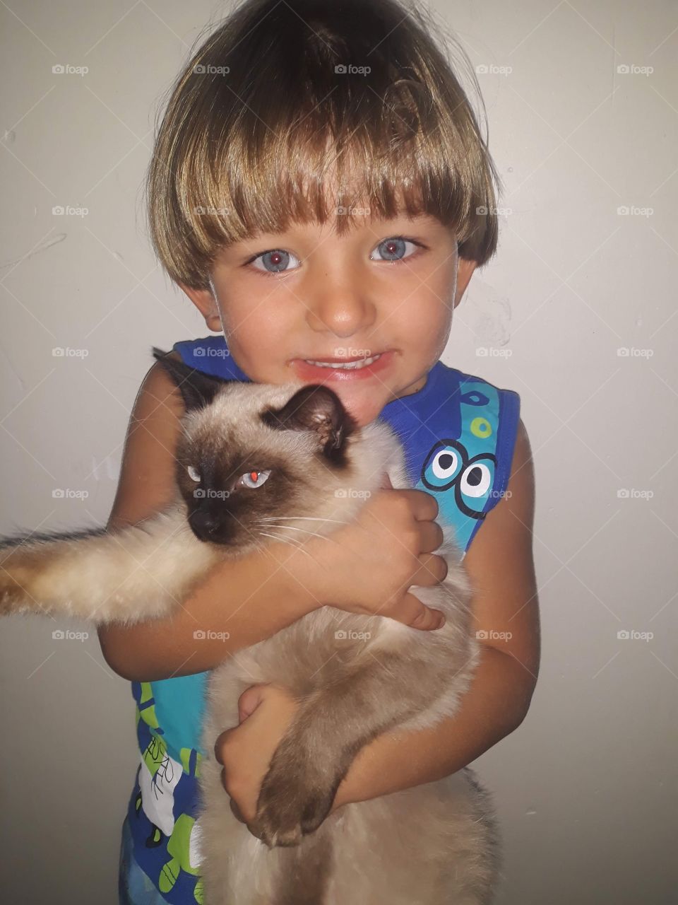 pretty child with kitten
