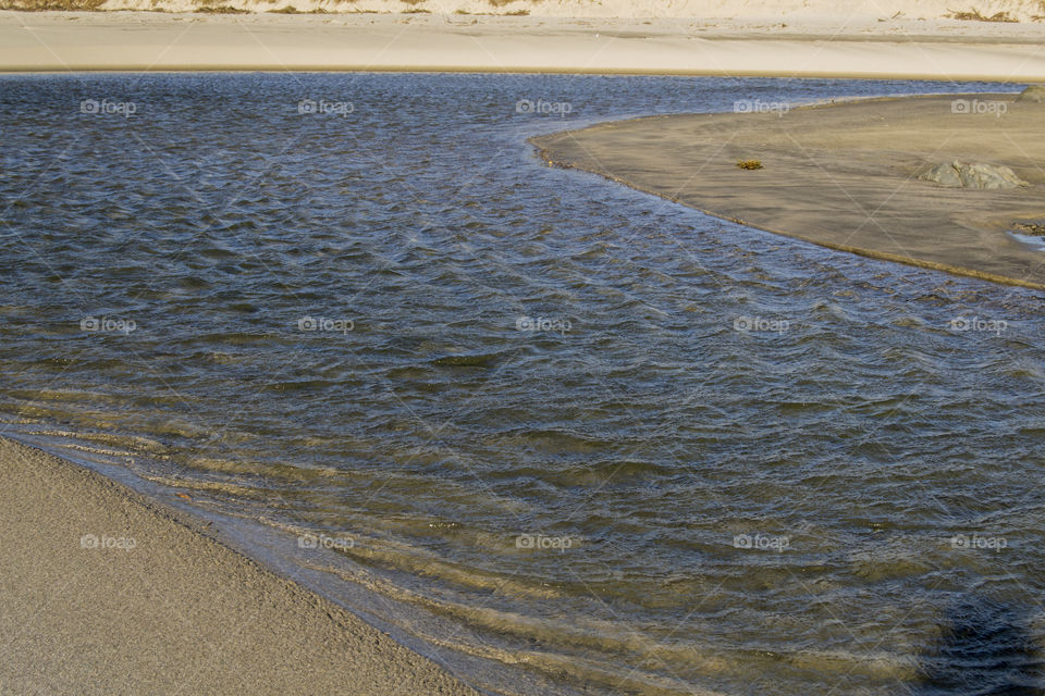 water stream at the beach
