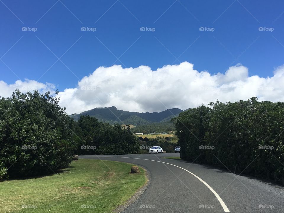 Mountain view in Raglan, New Zealand 