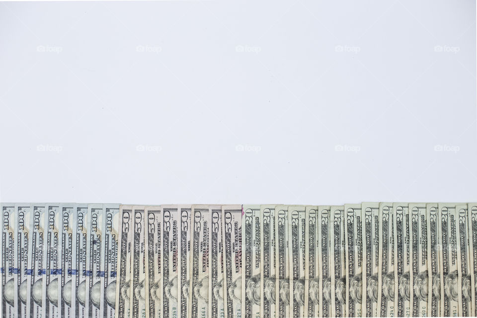 Money on blank background 