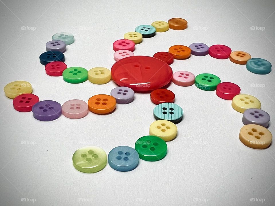 Fun crafting with colorful buttons