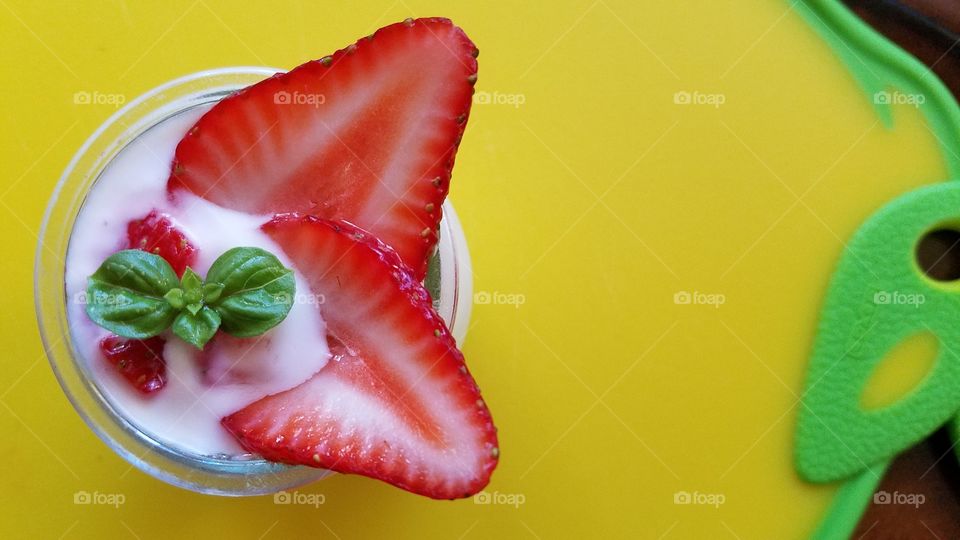 Fresh strawberry smoothie