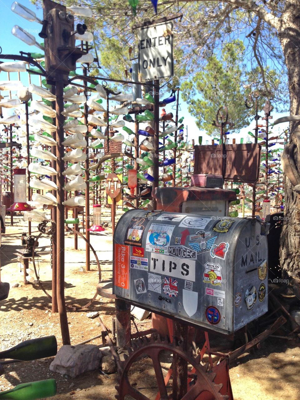 Mailbox at bottle ranch. Mailbox at bottle ranch