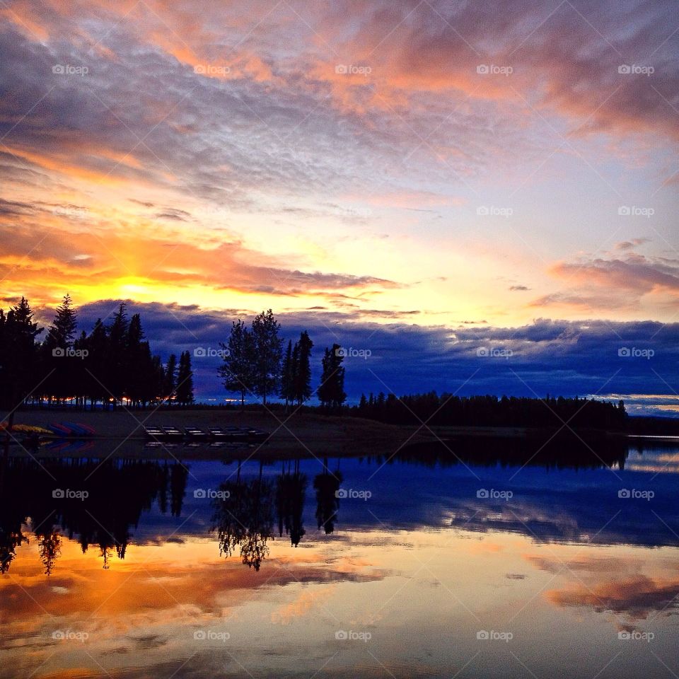 Sunset near Fairbanks, Alaska