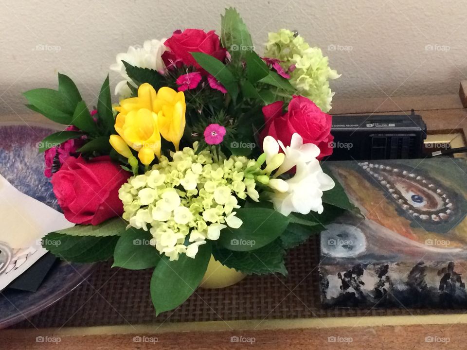 Flower Arrangement. Flower arrangement from a banquet. 