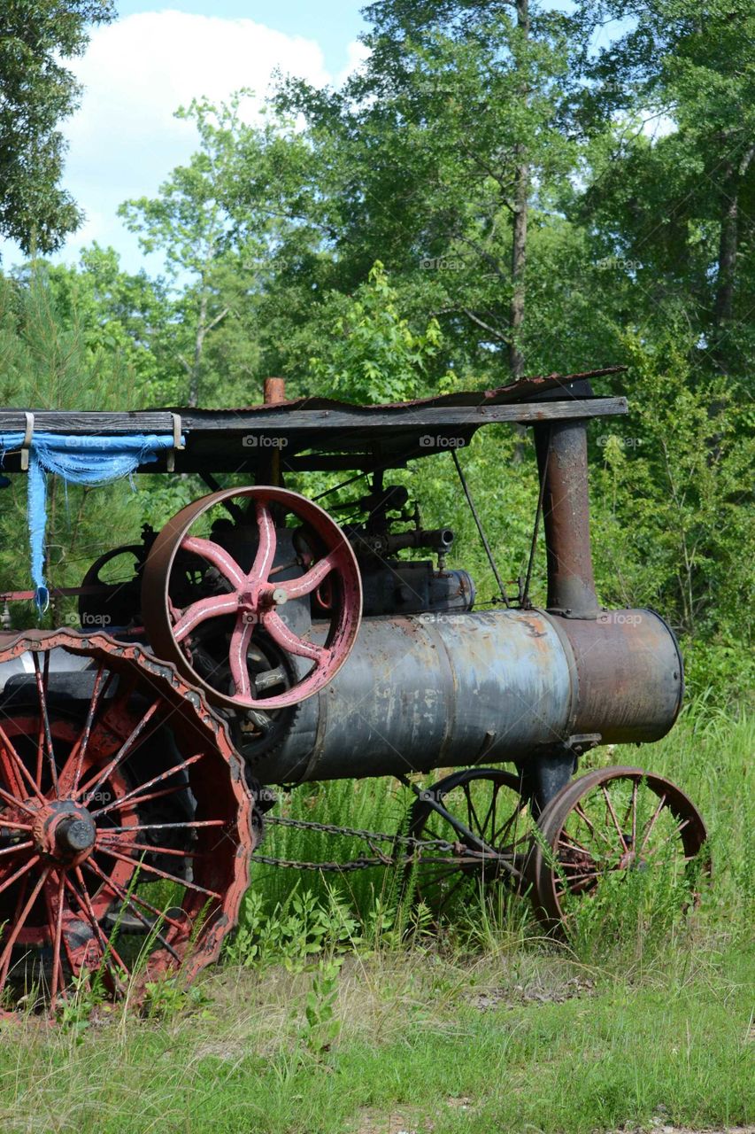 antique coal powered train engine