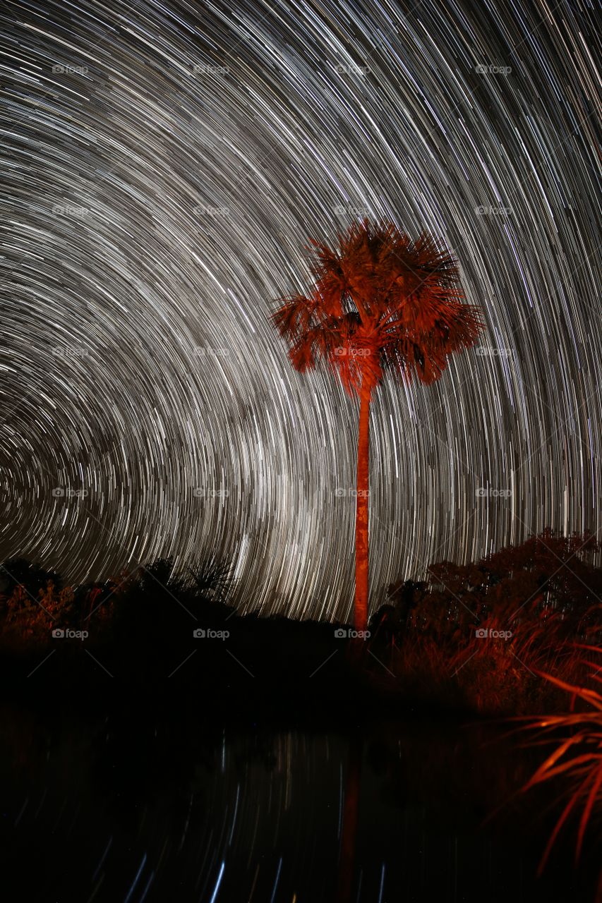 Night photography - starry night.