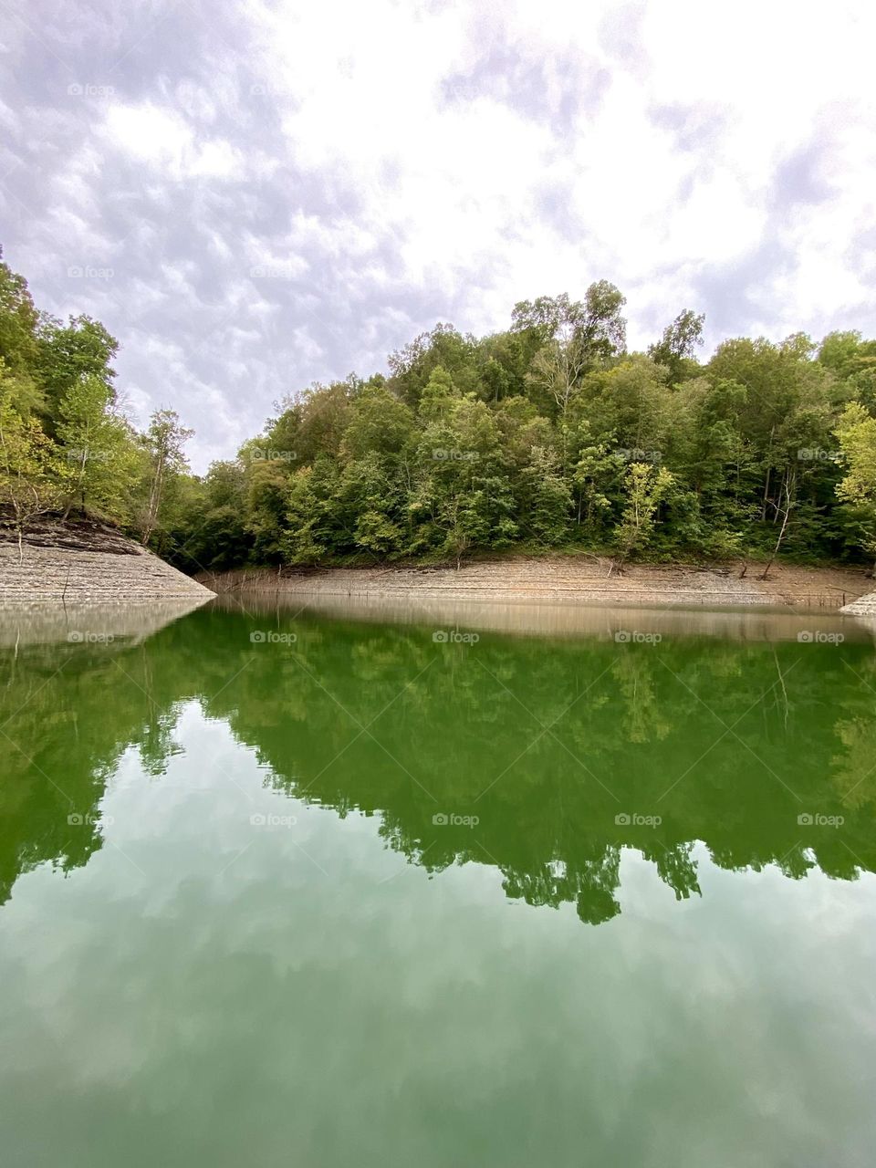 Water level beginning to drop as we go into the last days of summer on Lake Cumberland in Kentucky 