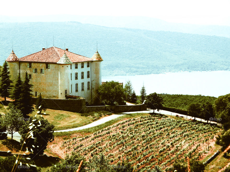 Castel and landscape in France