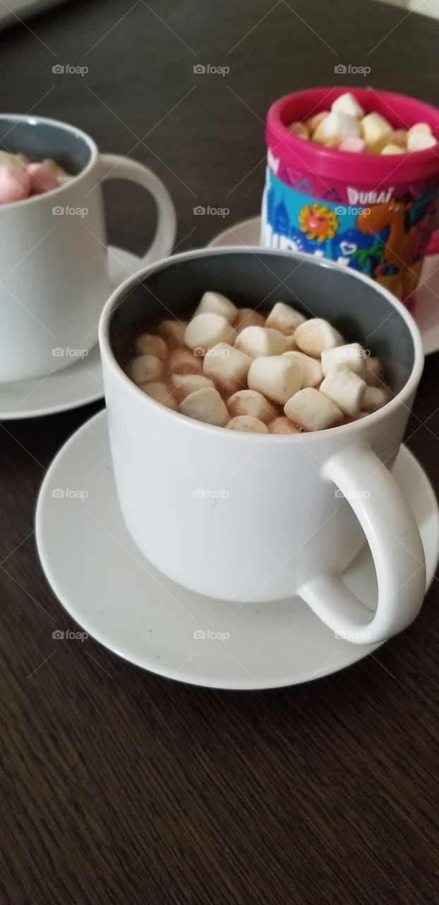 Delicious marchmellow hot chocolate