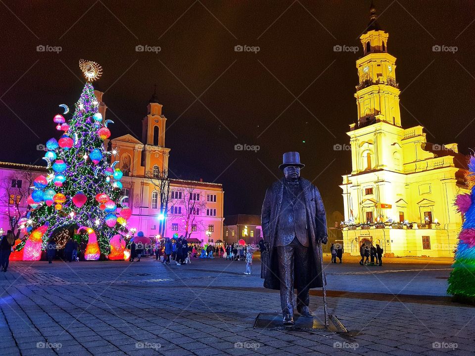 Christmas tree in Kaunas.