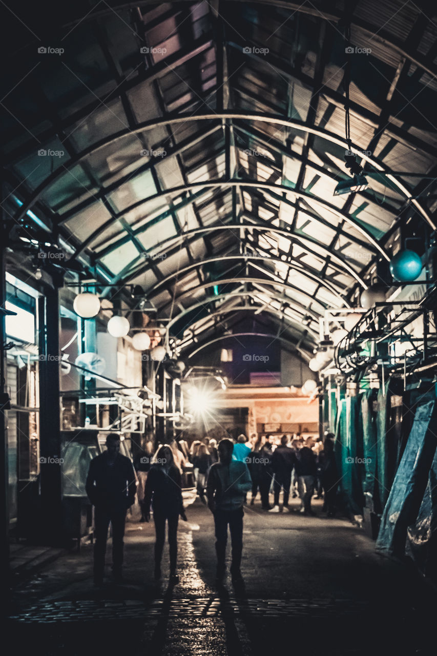 Night Out People Going To An Outdoor Street Party
