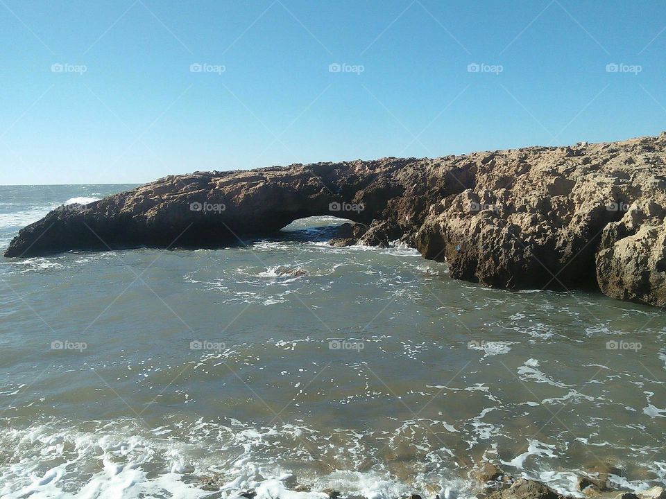 Beautiful landscape and view to sea at essaouira city in Morocco.