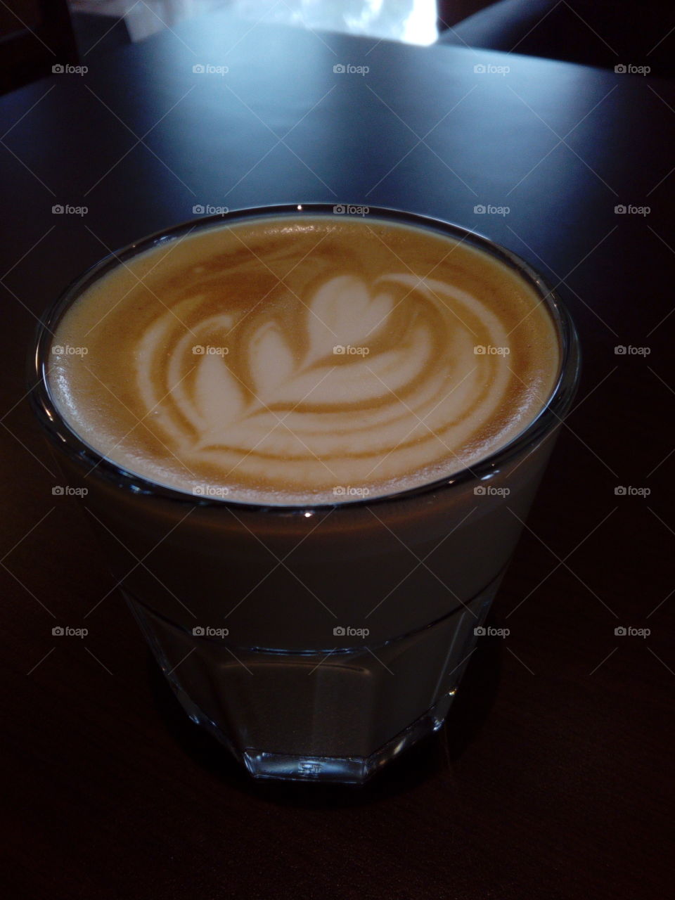 Coffee Latte with the perfect lighting