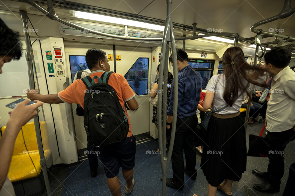 Inside BTS public train 