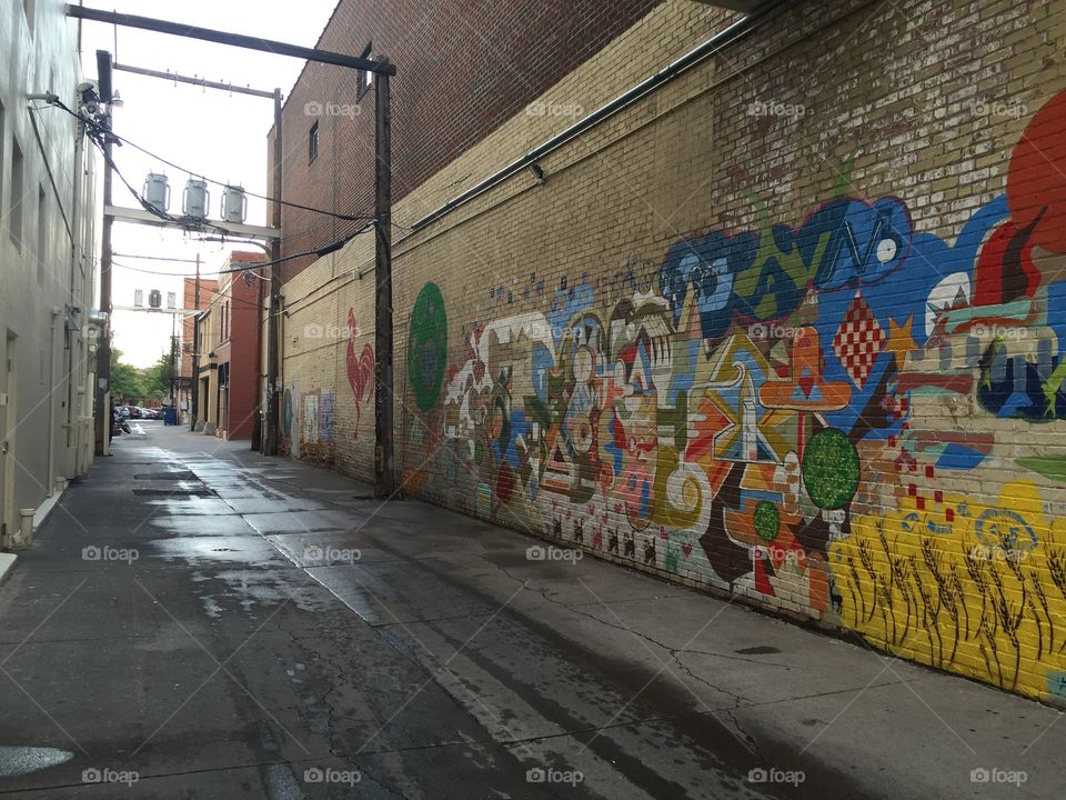 Graffiti, Street, Alley, Urban, City