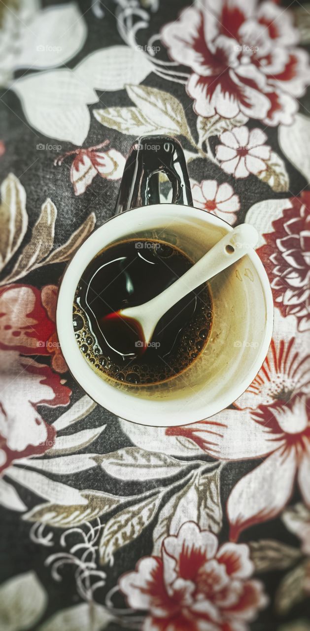 Mug on colored background