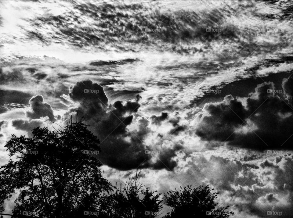 Black and white clouds 