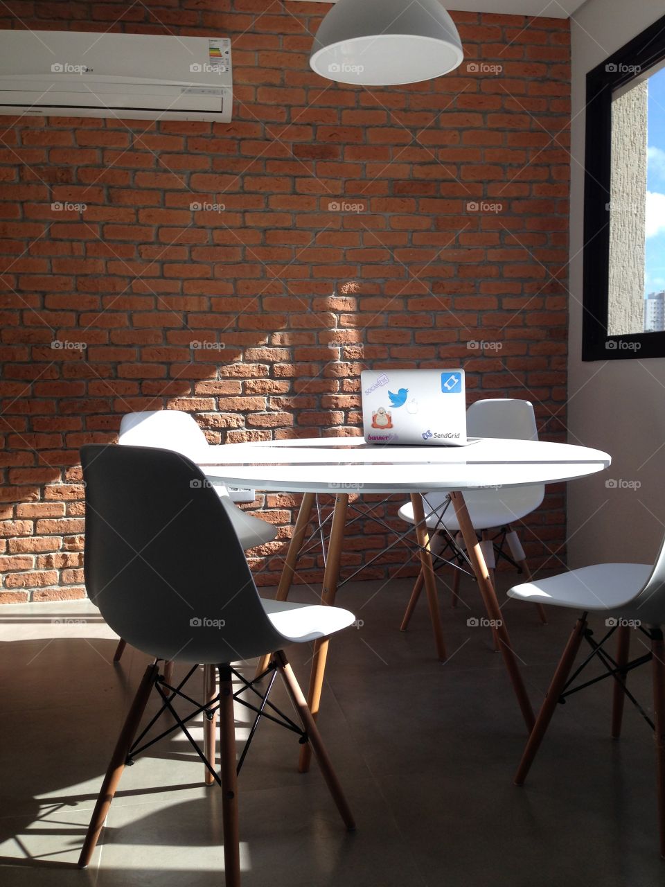 Meeting table in a Brazilian startup