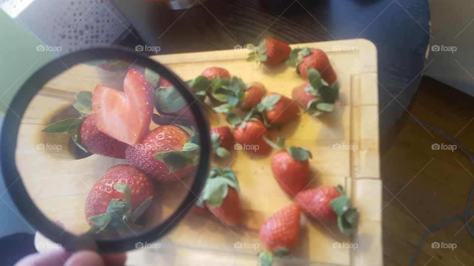 Magnified Strawberry