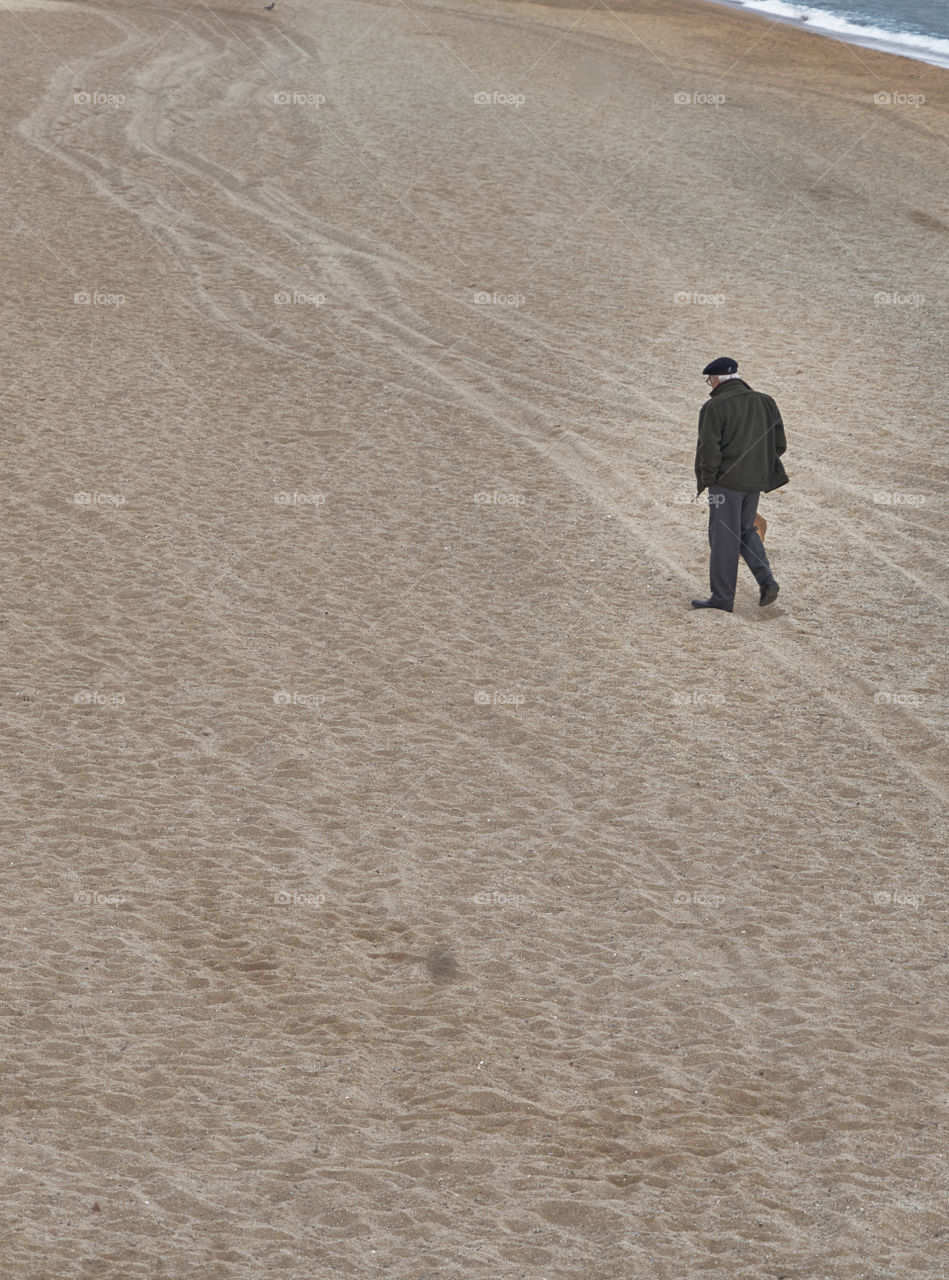 Elderly man with dog