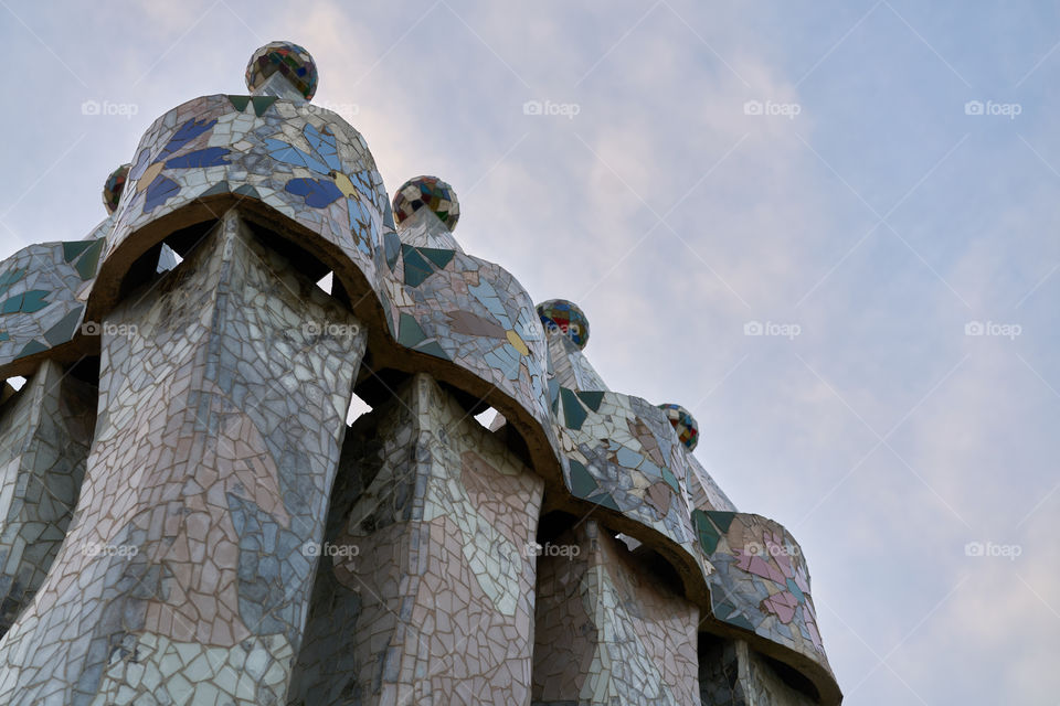 Casa Batllo. Chimneys. Details. 