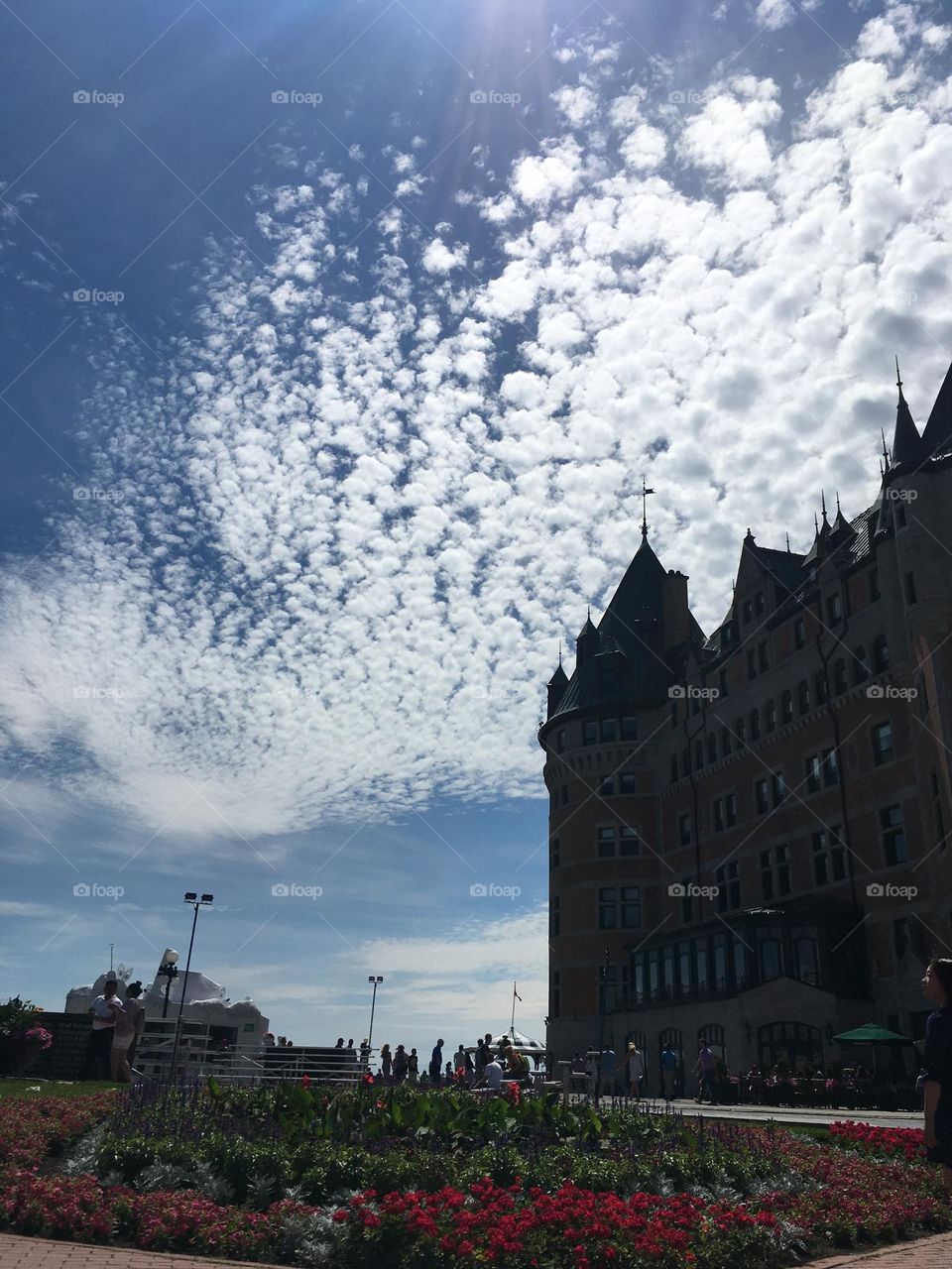 Special cloud upon on the Chateau Frontenac