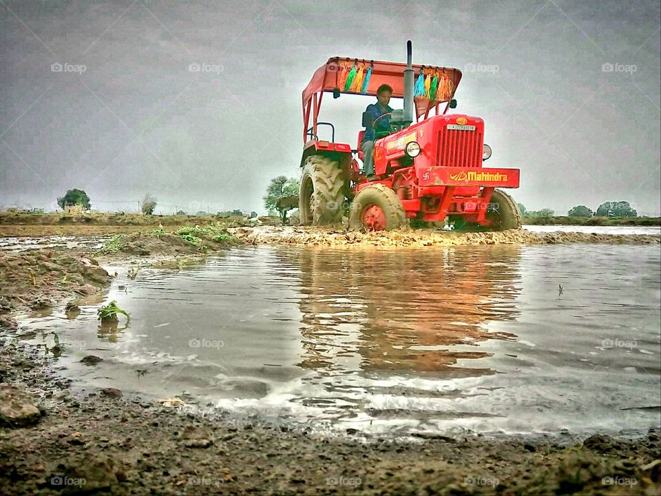 The farm tractor