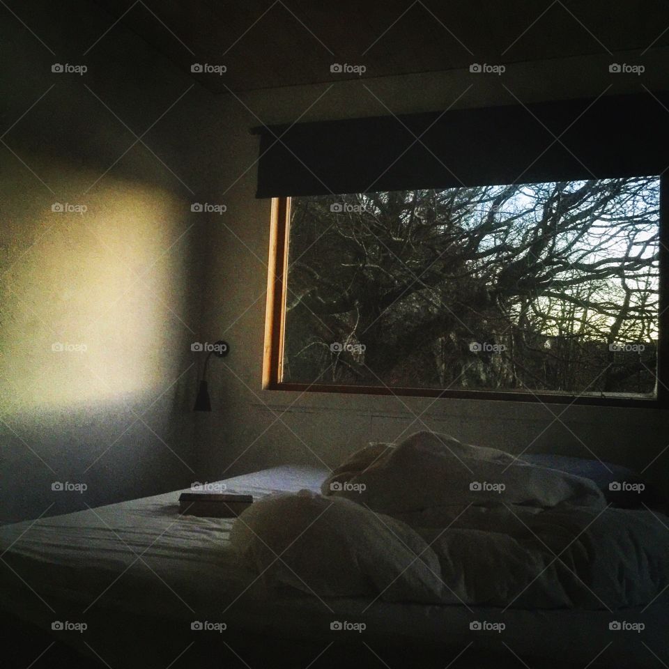Sleeping room in morning light